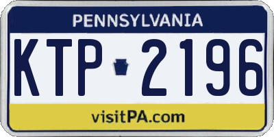PA license plate KTP2196