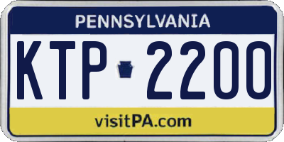 PA license plate KTP2200