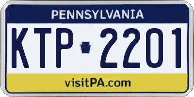 PA license plate KTP2201