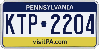PA license plate KTP2204