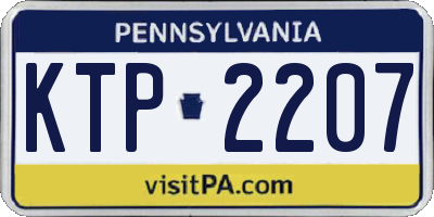 PA license plate KTP2207