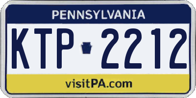 PA license plate KTP2212