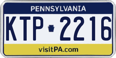 PA license plate KTP2216