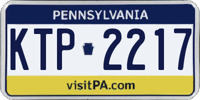 PA license plate KTP2217