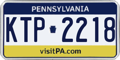 PA license plate KTP2218