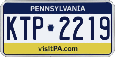 PA license plate KTP2219