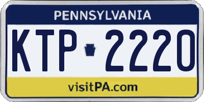 PA license plate KTP2220