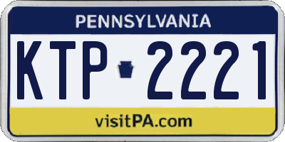 PA license plate KTP2221