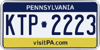 PA license plate KTP2223