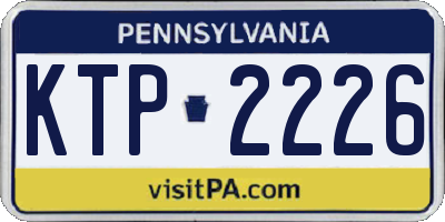 PA license plate KTP2226