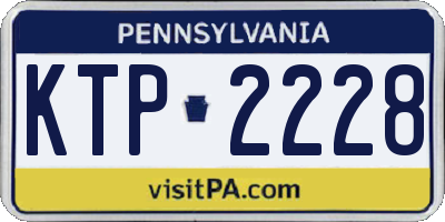PA license plate KTP2228