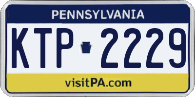 PA license plate KTP2229