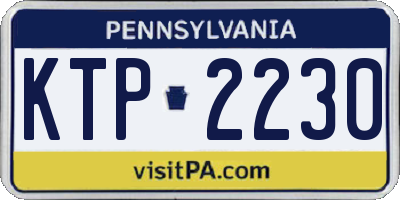 PA license plate KTP2230