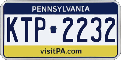 PA license plate KTP2232