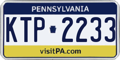 PA license plate KTP2233