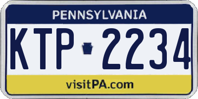 PA license plate KTP2234