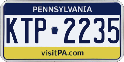 PA license plate KTP2235