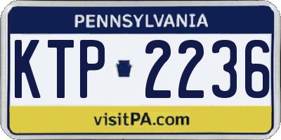 PA license plate KTP2236