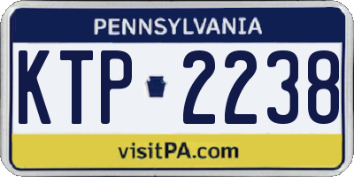 PA license plate KTP2238