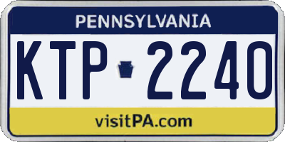 PA license plate KTP2240