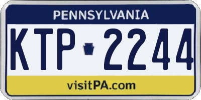 PA license plate KTP2244