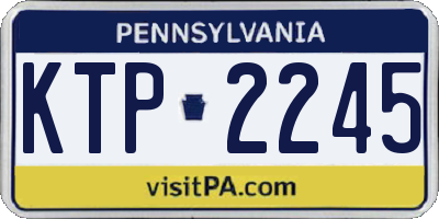 PA license plate KTP2245