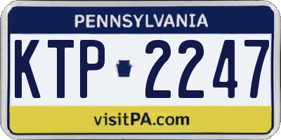 PA license plate KTP2247