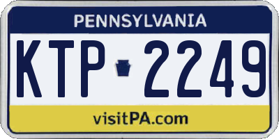 PA license plate KTP2249