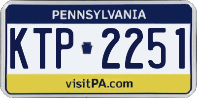 PA license plate KTP2251
