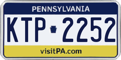 PA license plate KTP2252