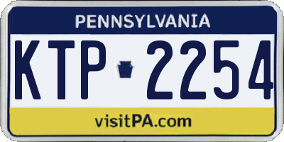 PA license plate KTP2254