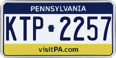 PA license plate KTP2257