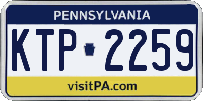 PA license plate KTP2259