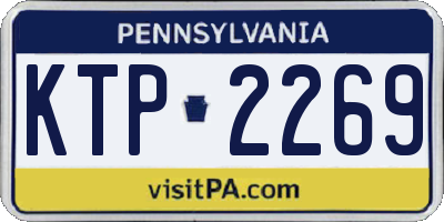 PA license plate KTP2269