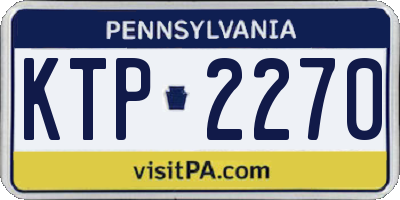 PA license plate KTP2270