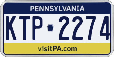 PA license plate KTP2274