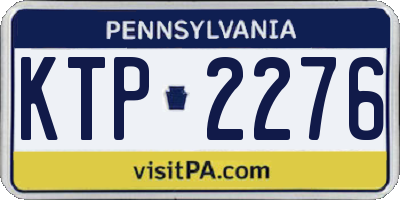 PA license plate KTP2276