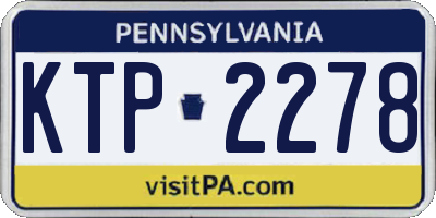 PA license plate KTP2278