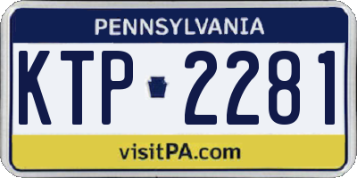 PA license plate KTP2281