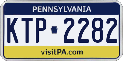 PA license plate KTP2282