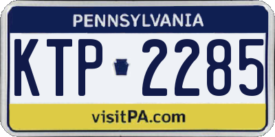 PA license plate KTP2285