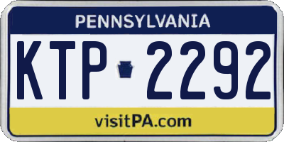 PA license plate KTP2292
