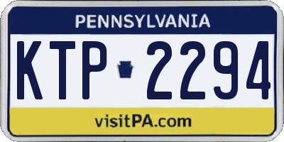 PA license plate KTP2294