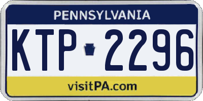 PA license plate KTP2296