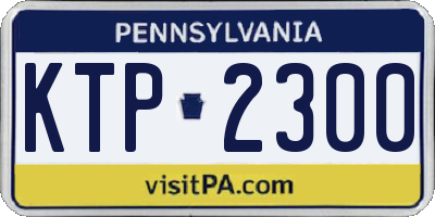 PA license plate KTP2300