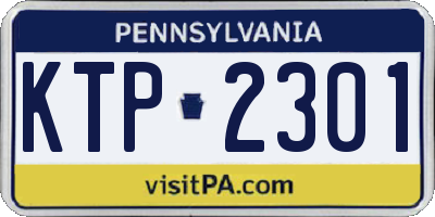 PA license plate KTP2301