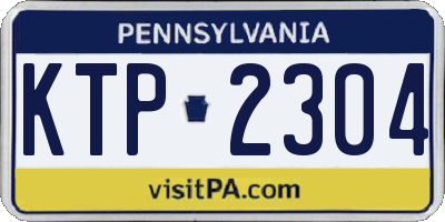PA license plate KTP2304