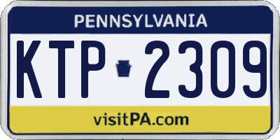 PA license plate KTP2309