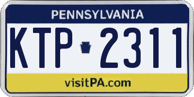 PA license plate KTP2311