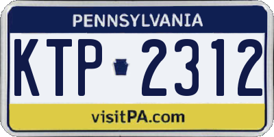 PA license plate KTP2312